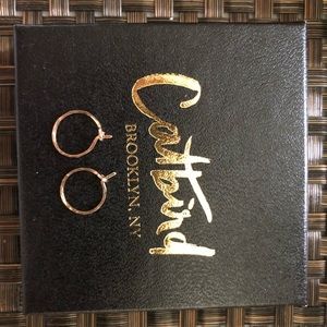 Solid gold hoop earrings